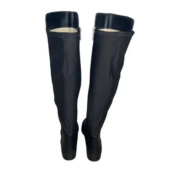 Michael Kors Bromley Flat Boots Faux Leather over the knee women’s 7.5 New - Picture 4 of 14